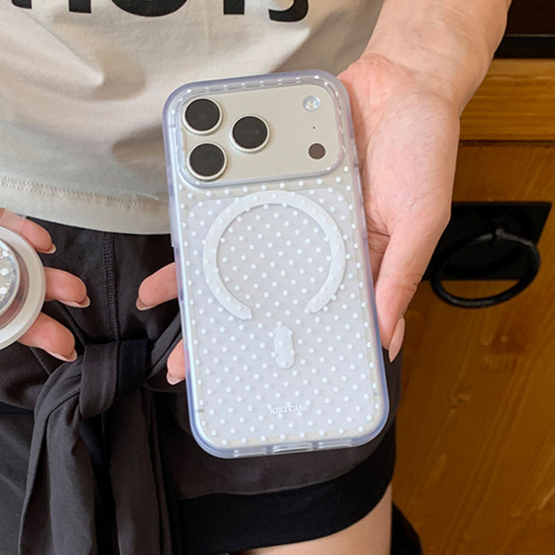 Phone Accessories Magnetic - Минималистичный чехол в горошек с поддержкой